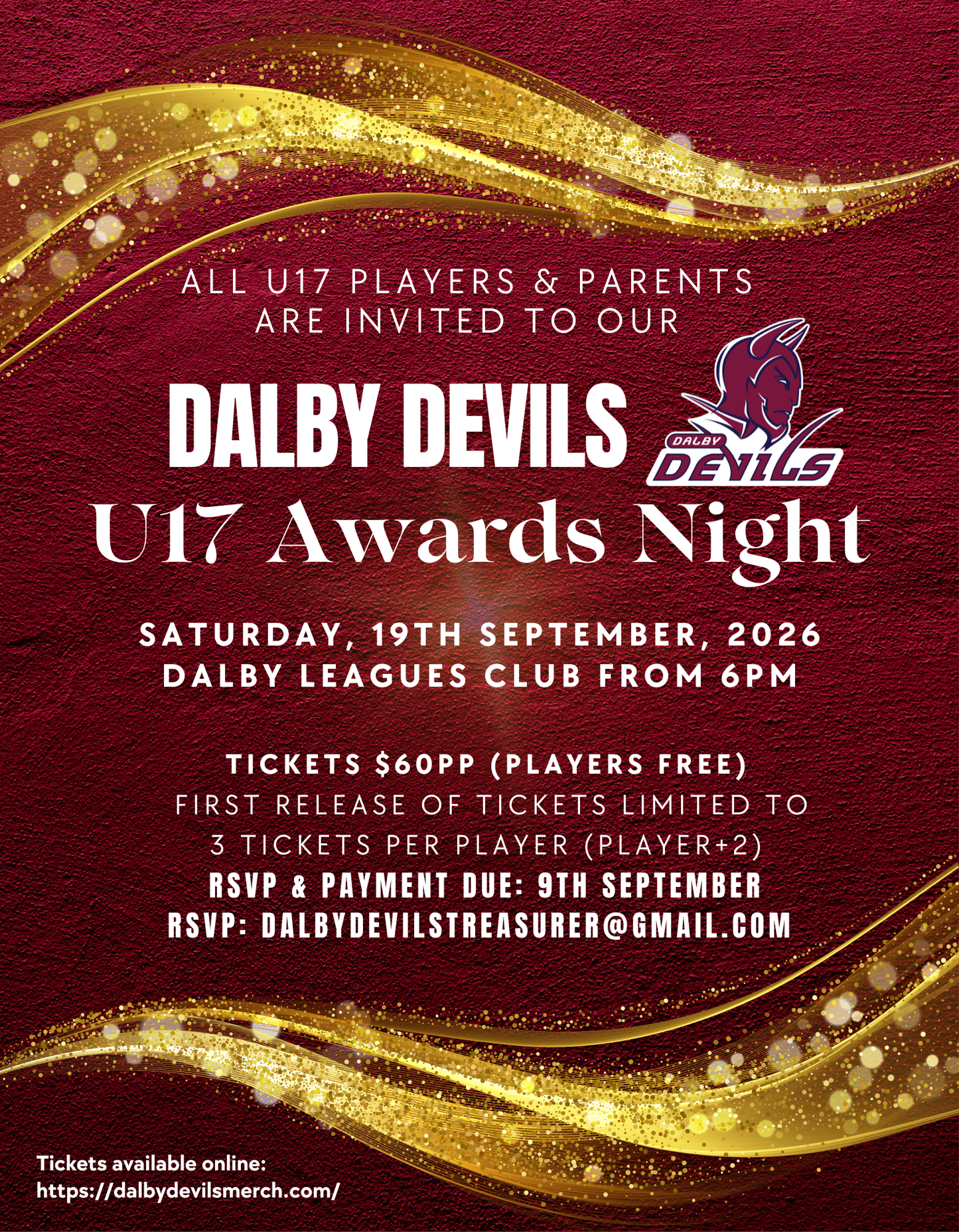 U17s Senior Presentation Dinner Guest Ticket